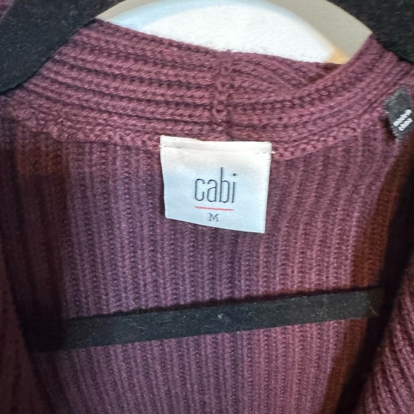 CAbi Burgundy Ribbed Cardigan - Picture 2 of 7